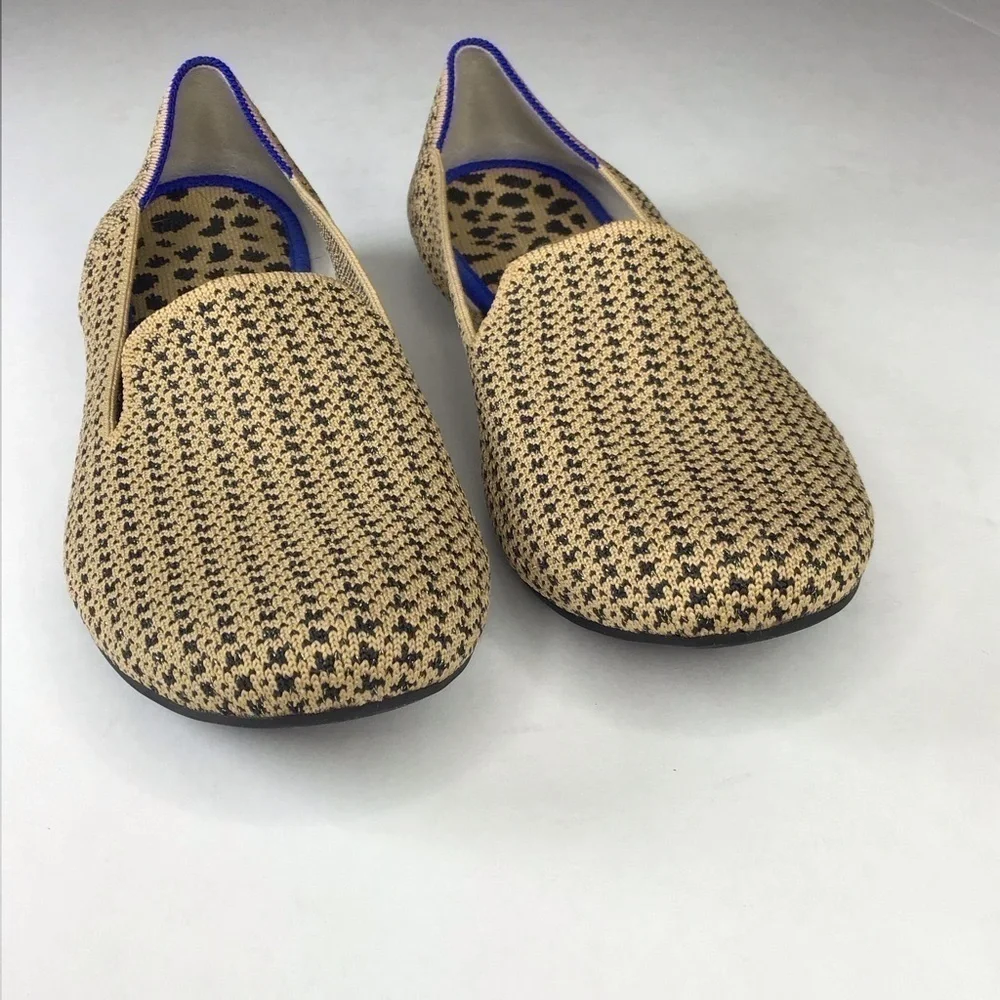 Rothy’s The Loafer in Gold Houndstooth Size 10.5